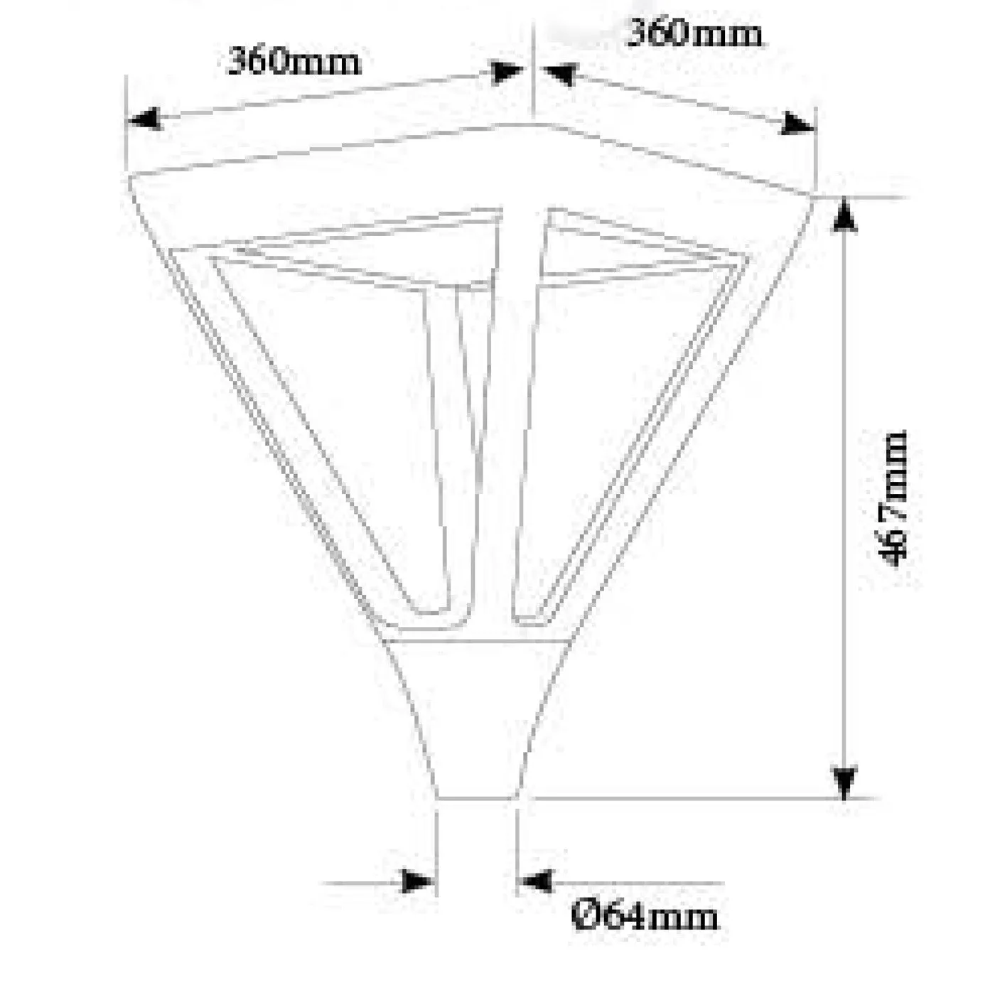 1083038- Square-100w Pole Head