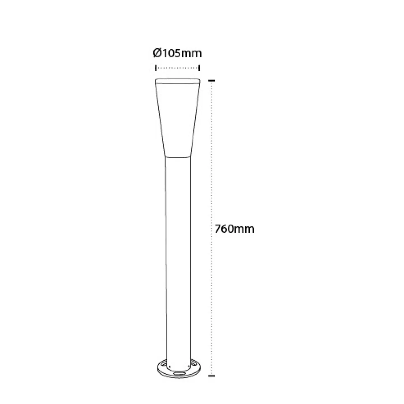 10888-760mm 9w Garden Bollards