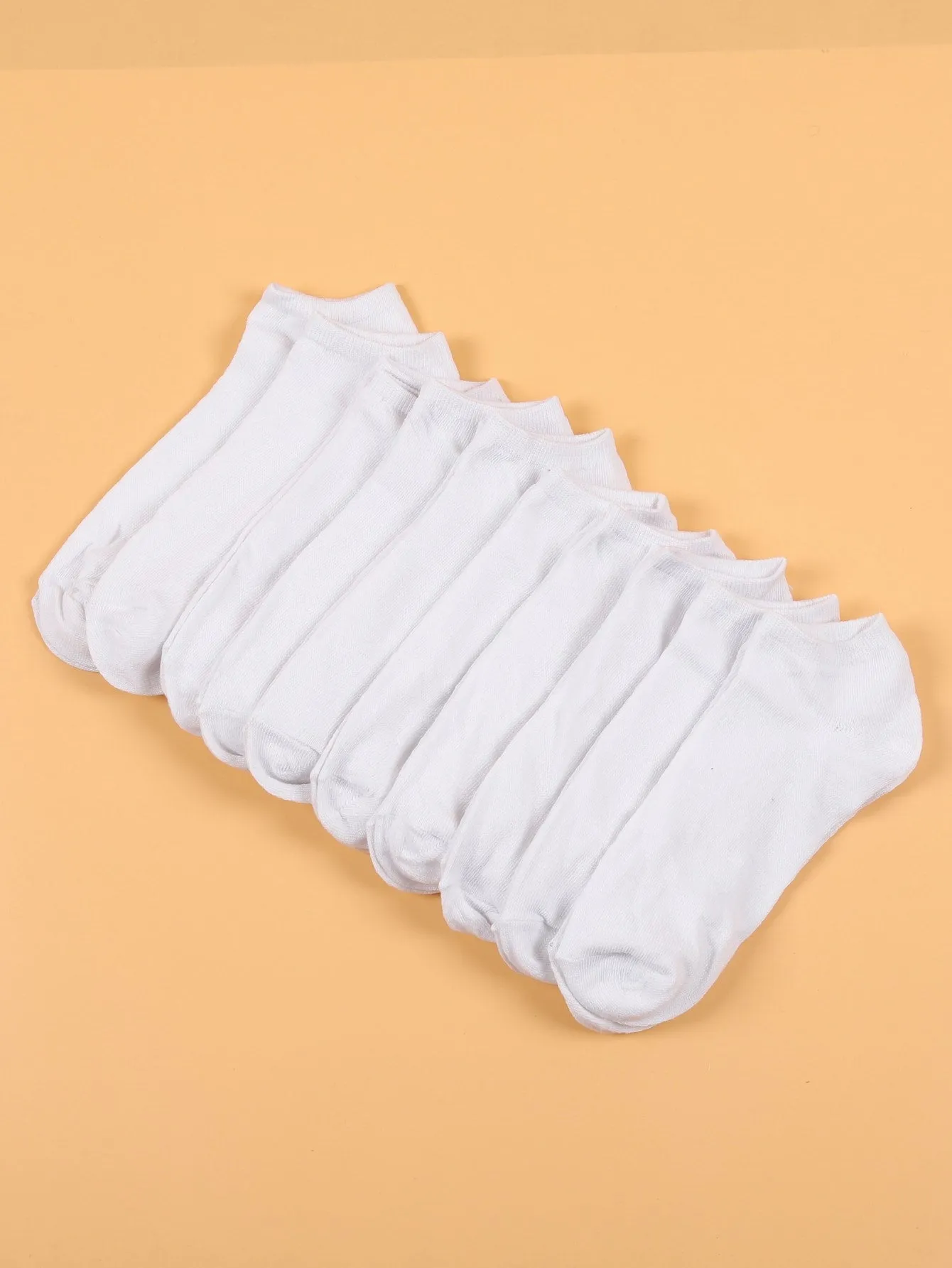 10pairs Solid Ankle Socks