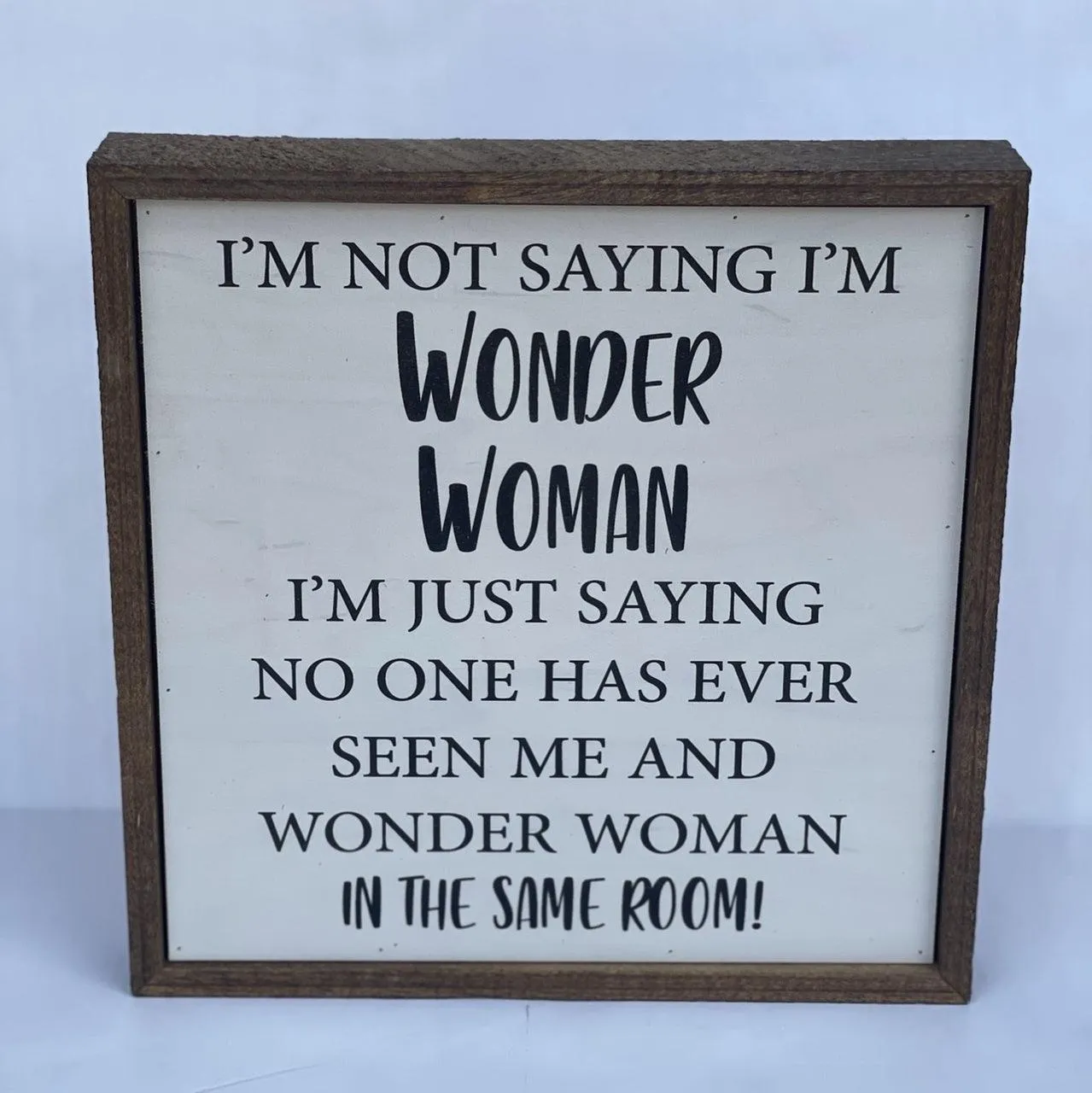 10X10 Wonder Woman Rustic Wooden Sign