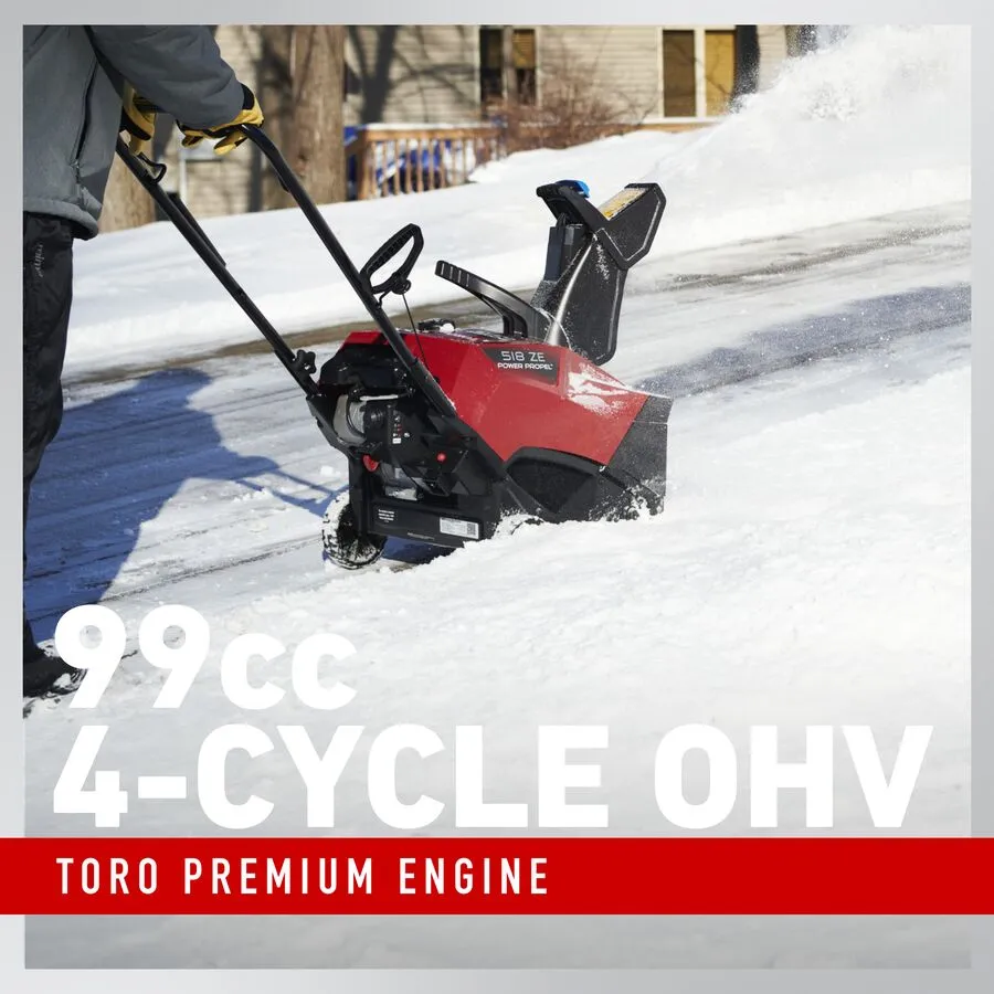 38474 Toro Power Clear 518 ZR 18" Width Single Stage Snow Blower