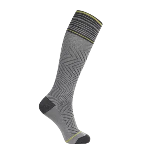 76% Rich Merino Wool Everyday Compression Socks (15-20mmHg) - Zig-Zag