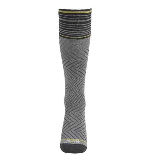 76% Rich Merino Wool Everyday Compression Socks (15-20mmHg) - Zig-Zag