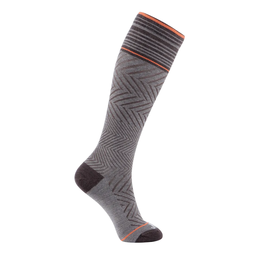 76% Rich Merino Wool Everyday Compression Socks (15-20mmHg) - Zig-Zag