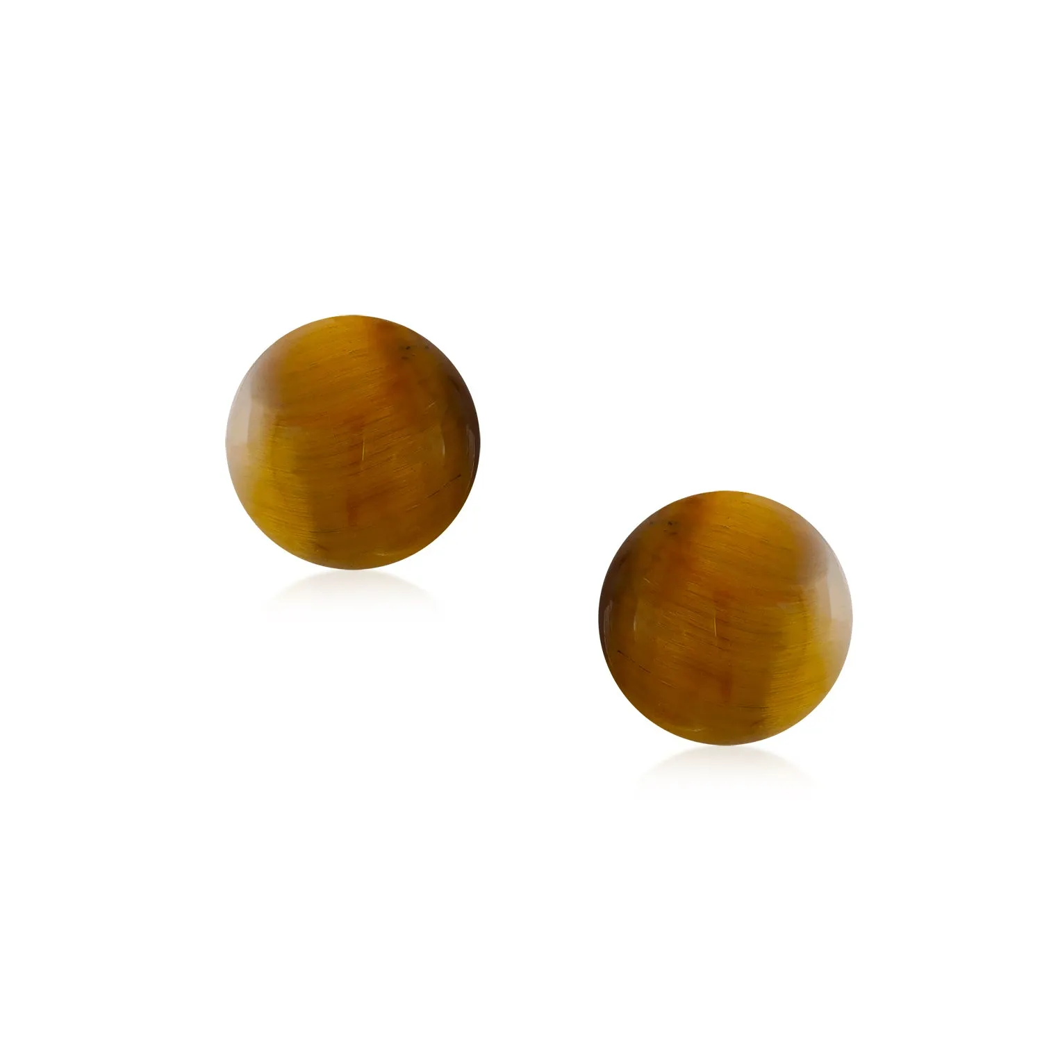 8mm Natural Gemstone Stud Earrings .925 Sterling Silver Birthstone Variety