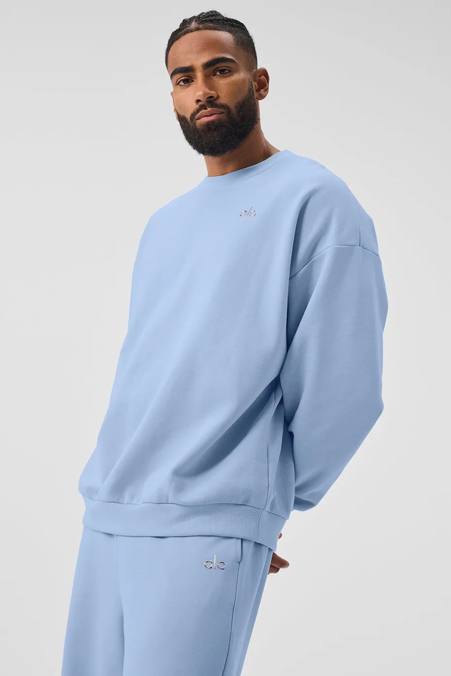 Accolade Crew Neck Pullover - Seashell Blue