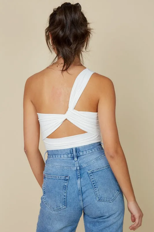 Alicia Cut out bodysuit, off white