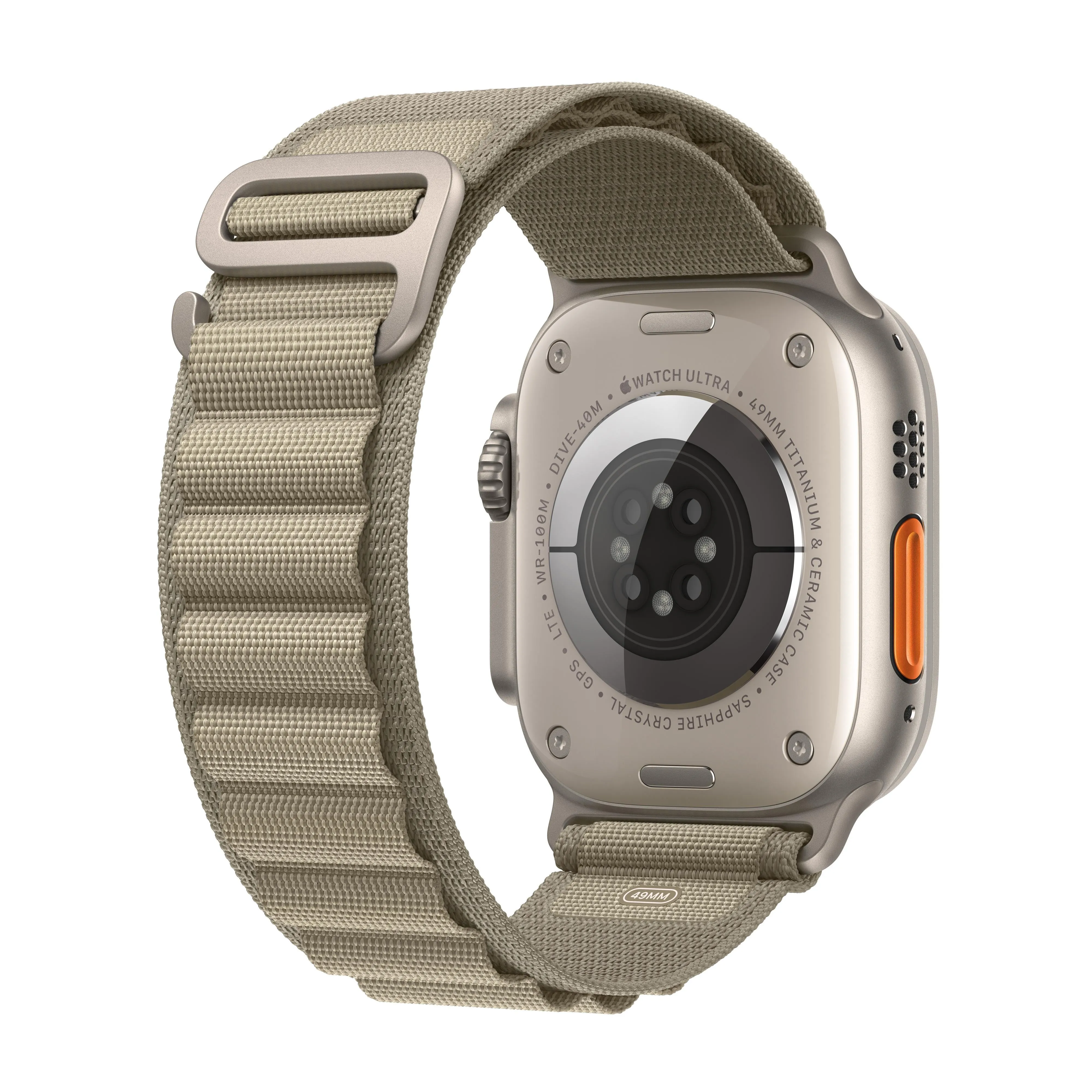 Apple Watch Ultra 2 GPS   Cellular 49mm Titanium Case with Olive Alpine Loop - Large