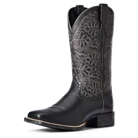 Ariat Ladies 10034024 Round Up Remuda Black Ladies western boots