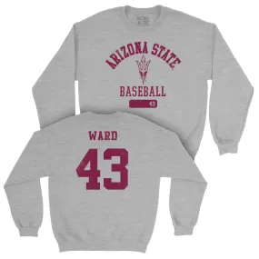 Arizona State Baseball Sport Grey Varsity Crew - Lawson Ward