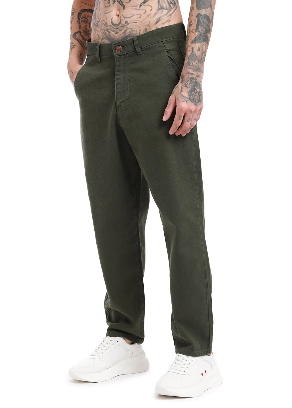 Army Green Drill Denim