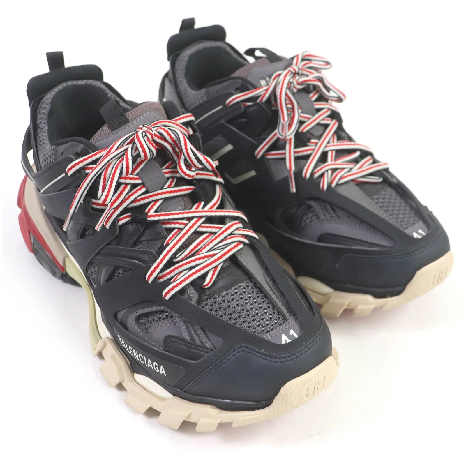 Balenciaga Track Dad Shoes Leather Black