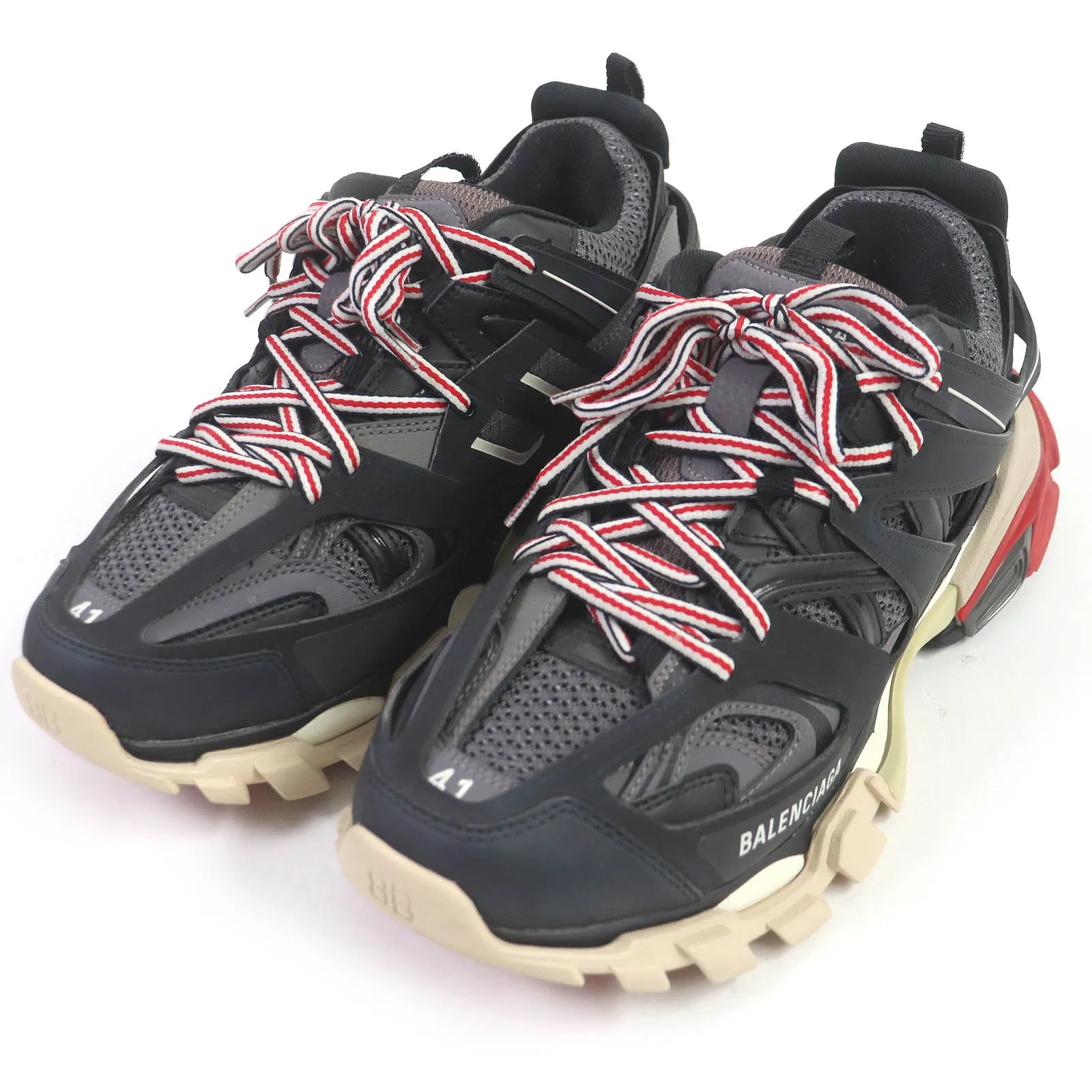 Balenciaga Track Dad Shoes Leather Black