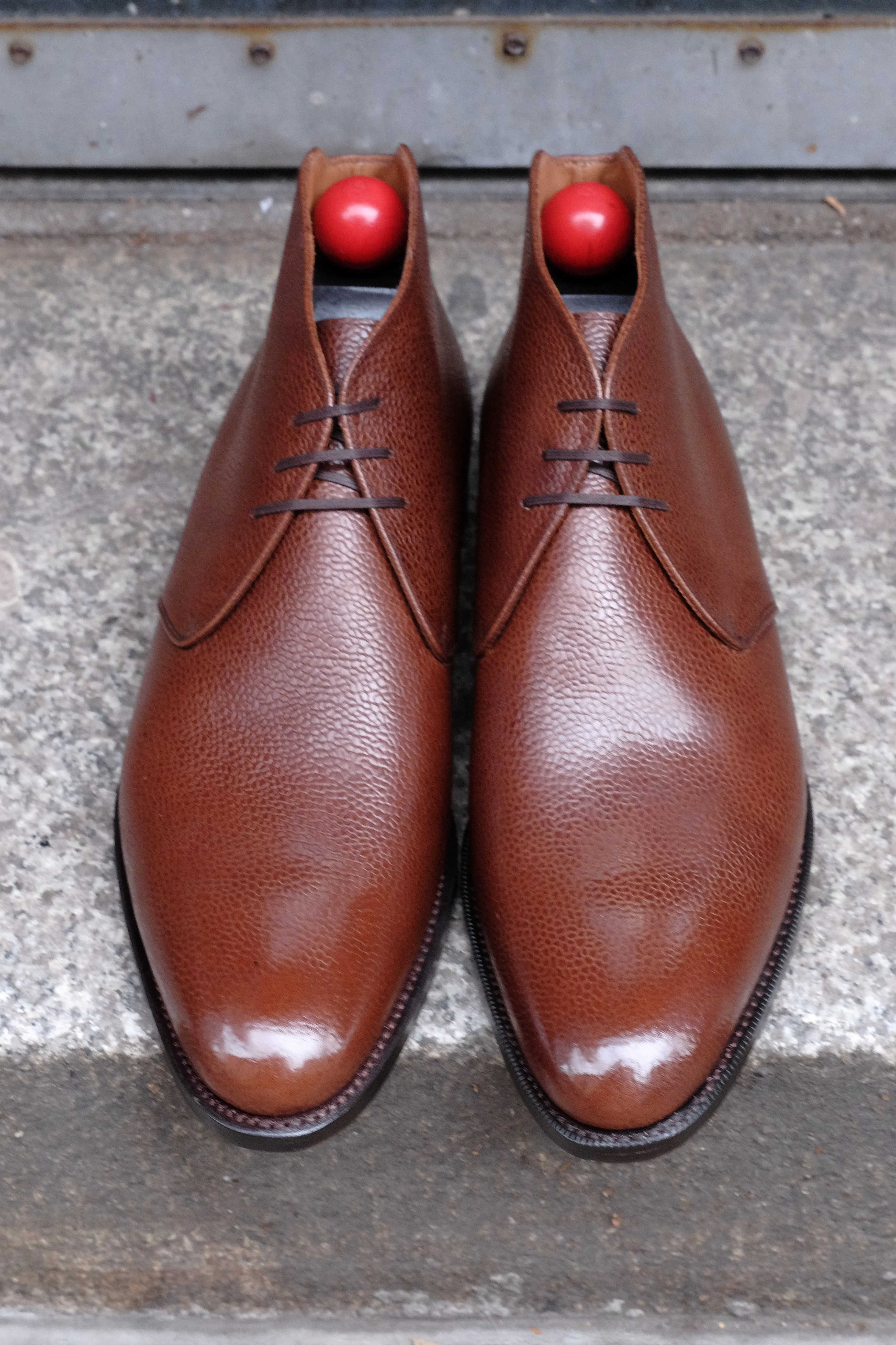 Ballard - MTO - Mid Brown Grain - TMG Last - Single Leather Sole