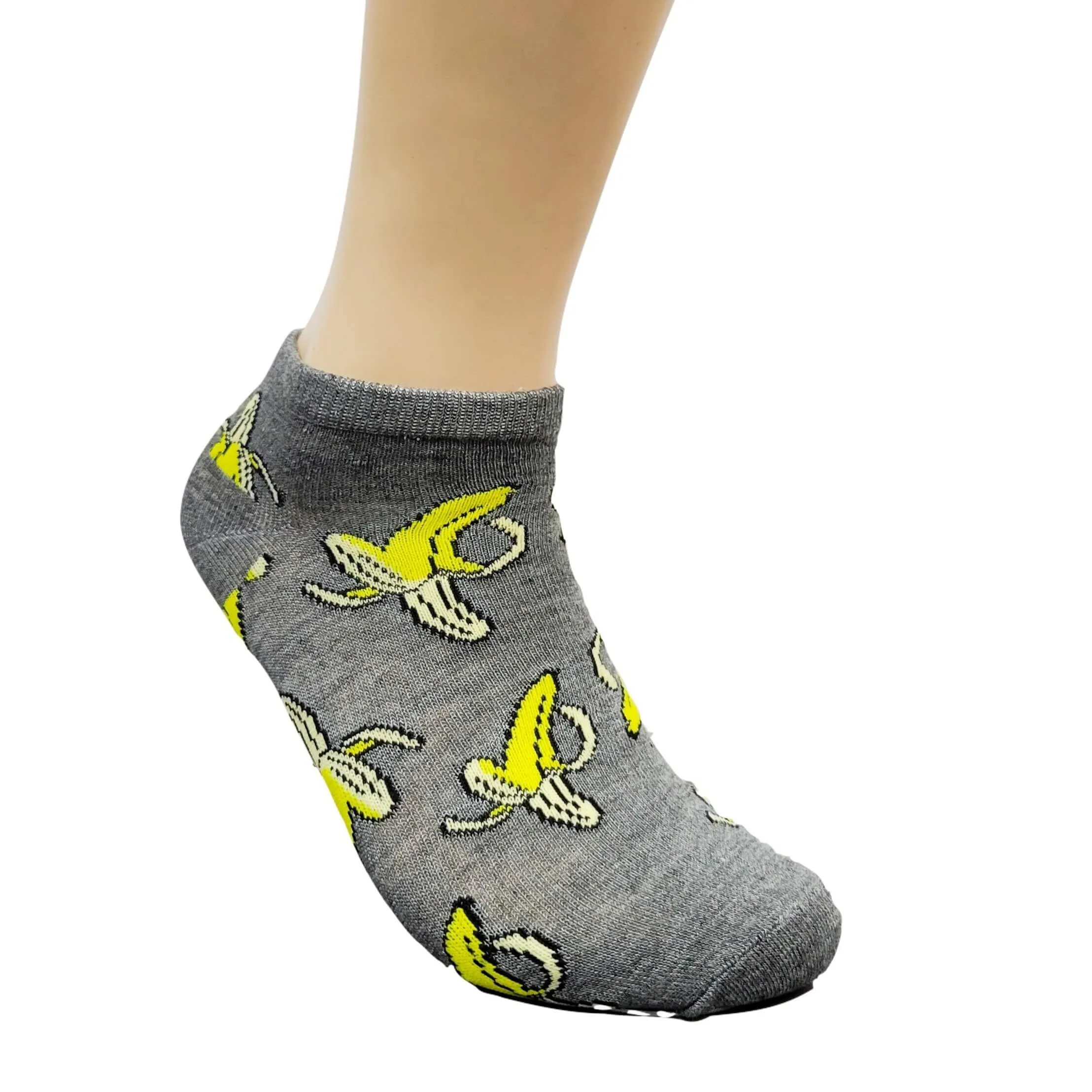 Banana Patterned Ankle Socks (Adult Medium - Women's Shoe Sizes 5-10)