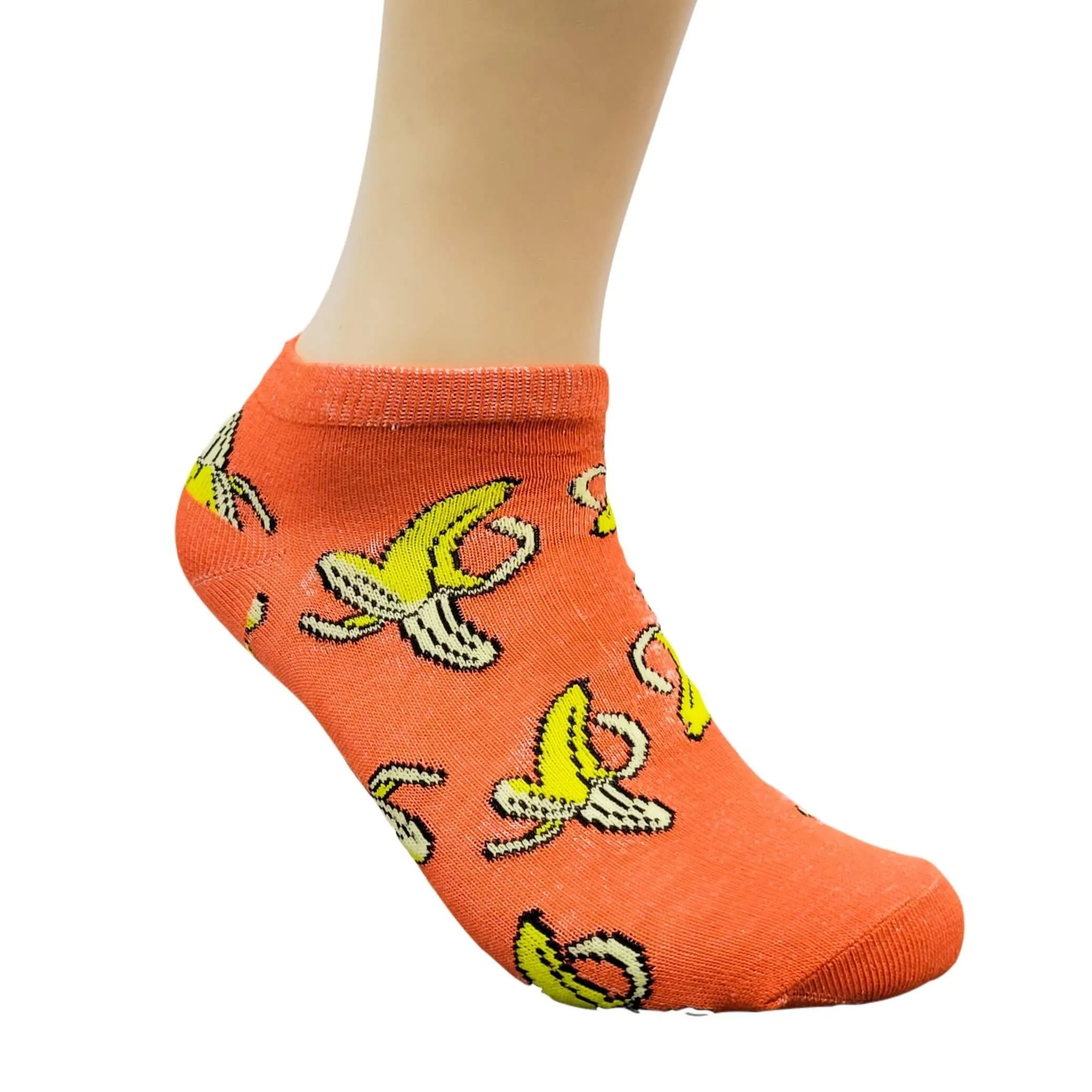 Banana Patterned Ankle Socks (Adult Medium - Women's Shoe Sizes 5-10)