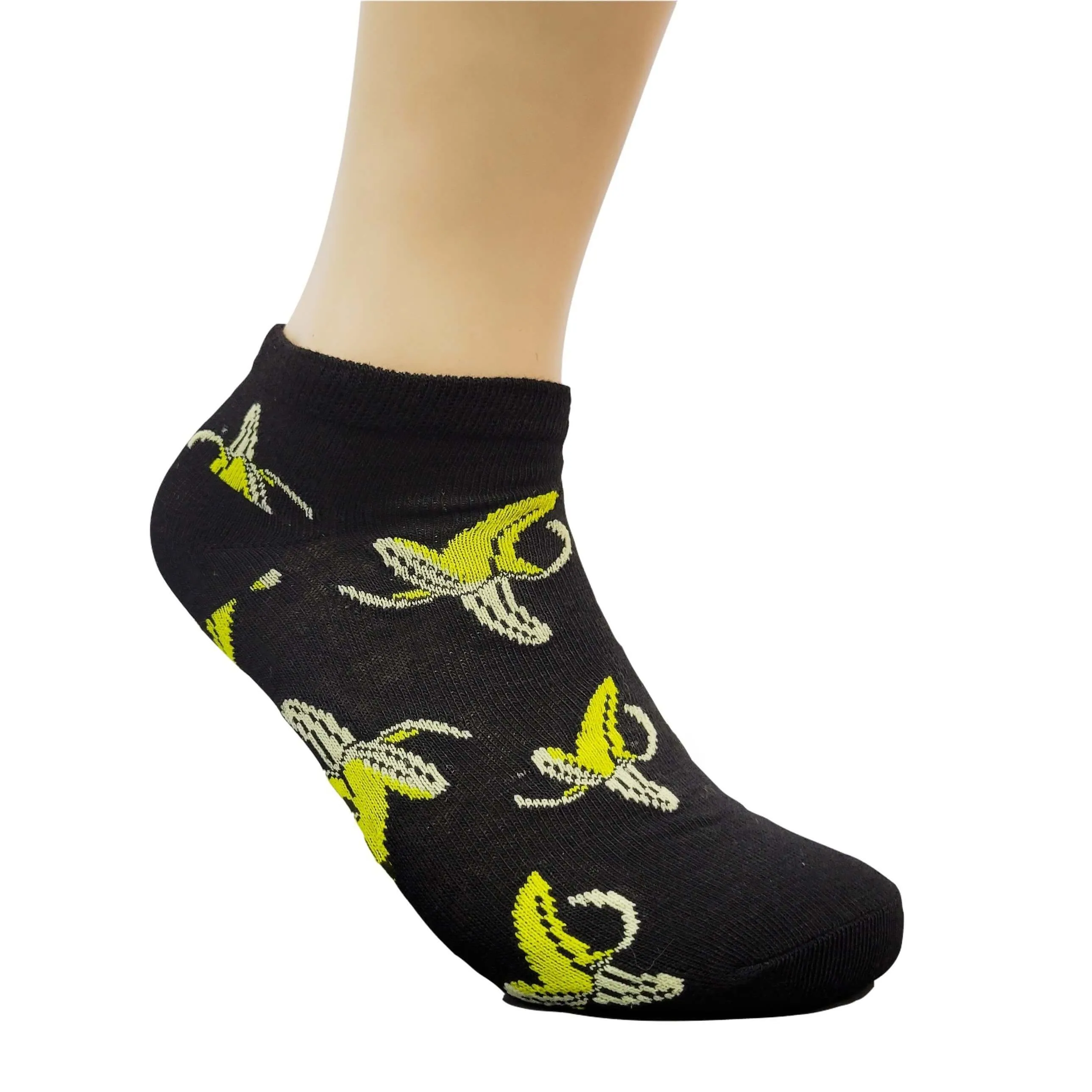 Banana Patterned Ankle Socks (Adult Medium - Women's Shoe Sizes 5-10)