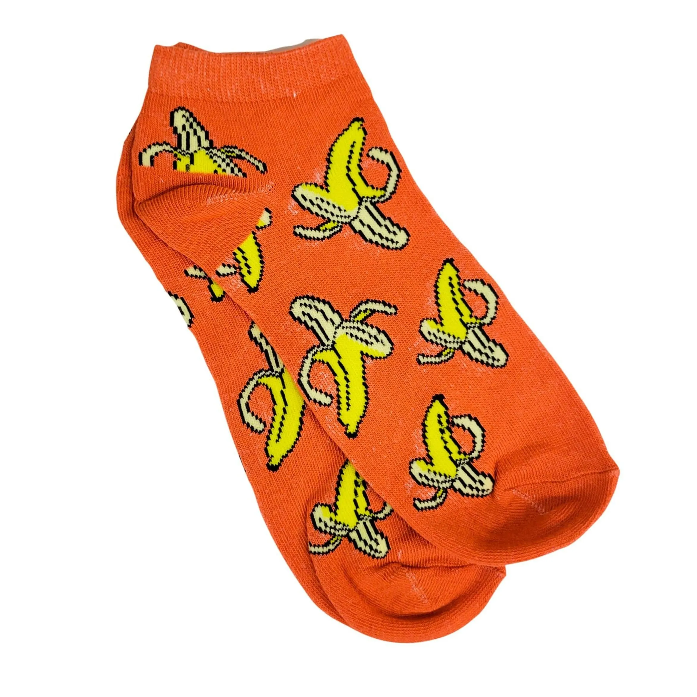 Banana Patterned Ankle Socks (Adult Medium - Women's Shoe Sizes 5-10)