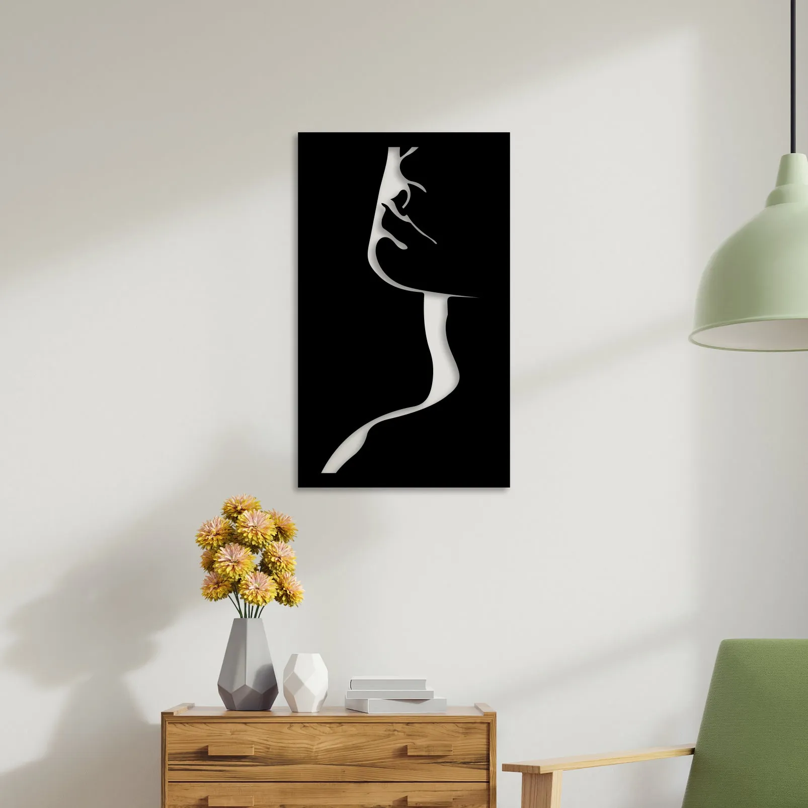 Beautiful Woman Metal Wall Art