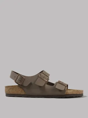 Birkenstock Milano Birko-Flor Nubuck Sandals (Mocha)