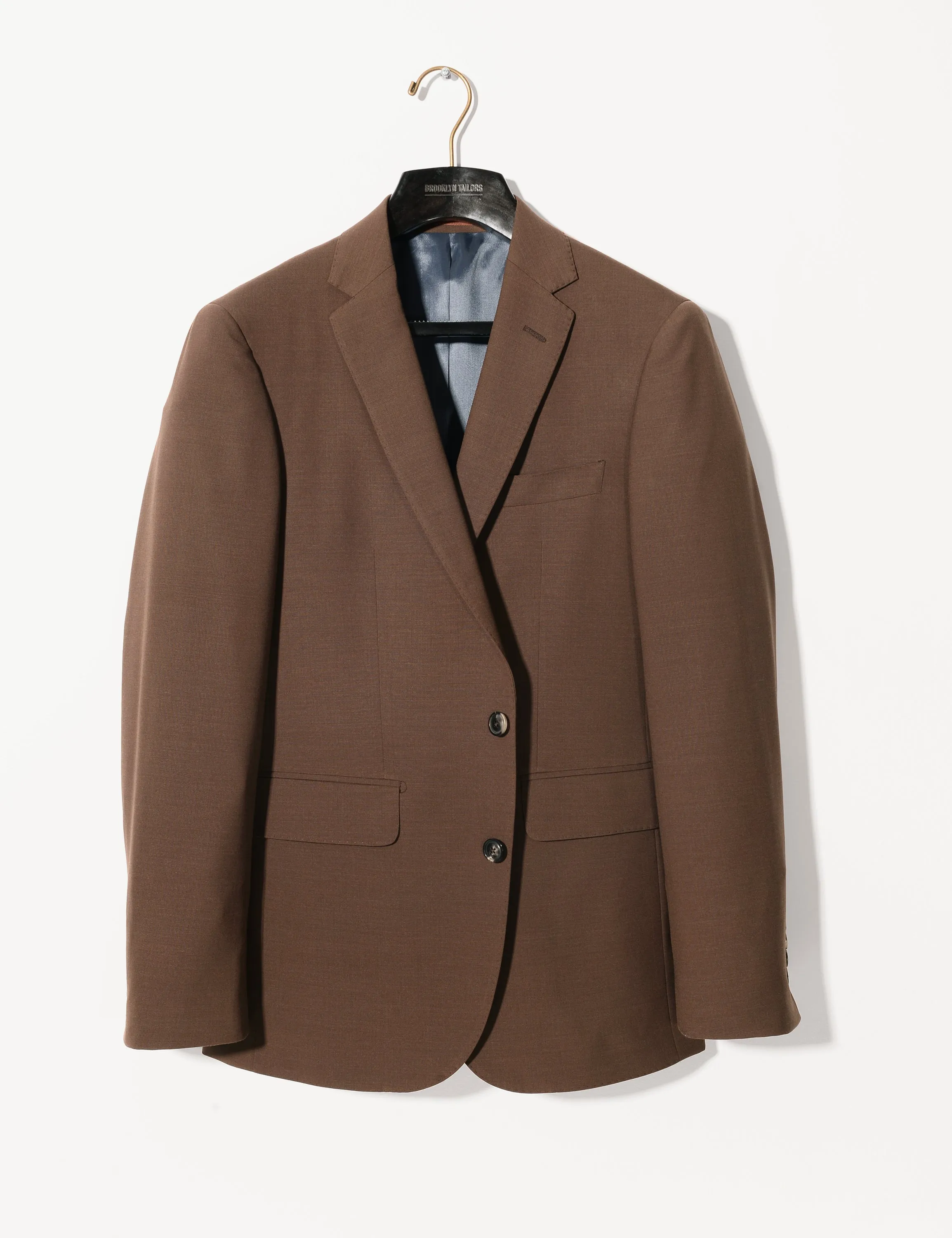 BKT50 Tailored Jacket in Heathered Plainweave - Tawny Brown