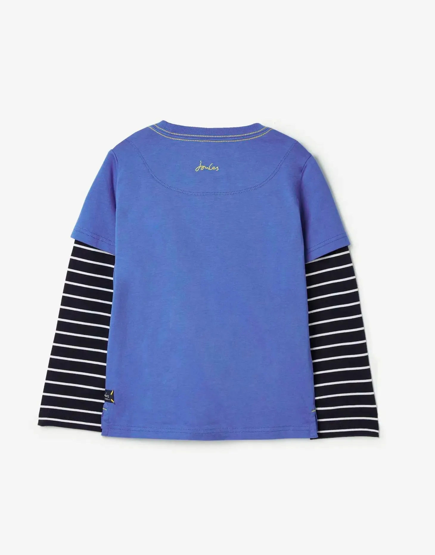 Boys' Chomp Long Sleeve Mock Layer Applique T-Shirt | Joules