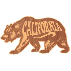 California Bear Wood Sticker