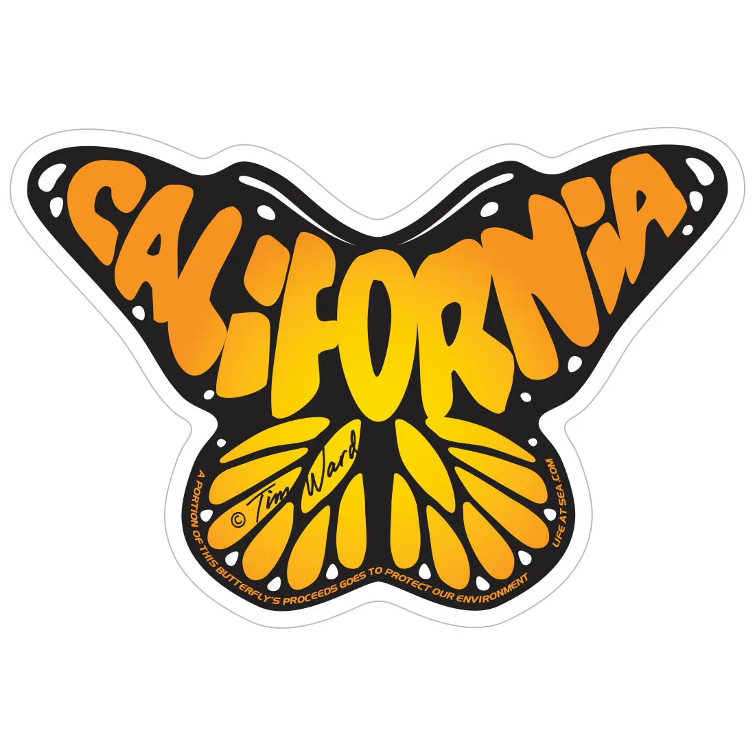 California Butterfly Sticker