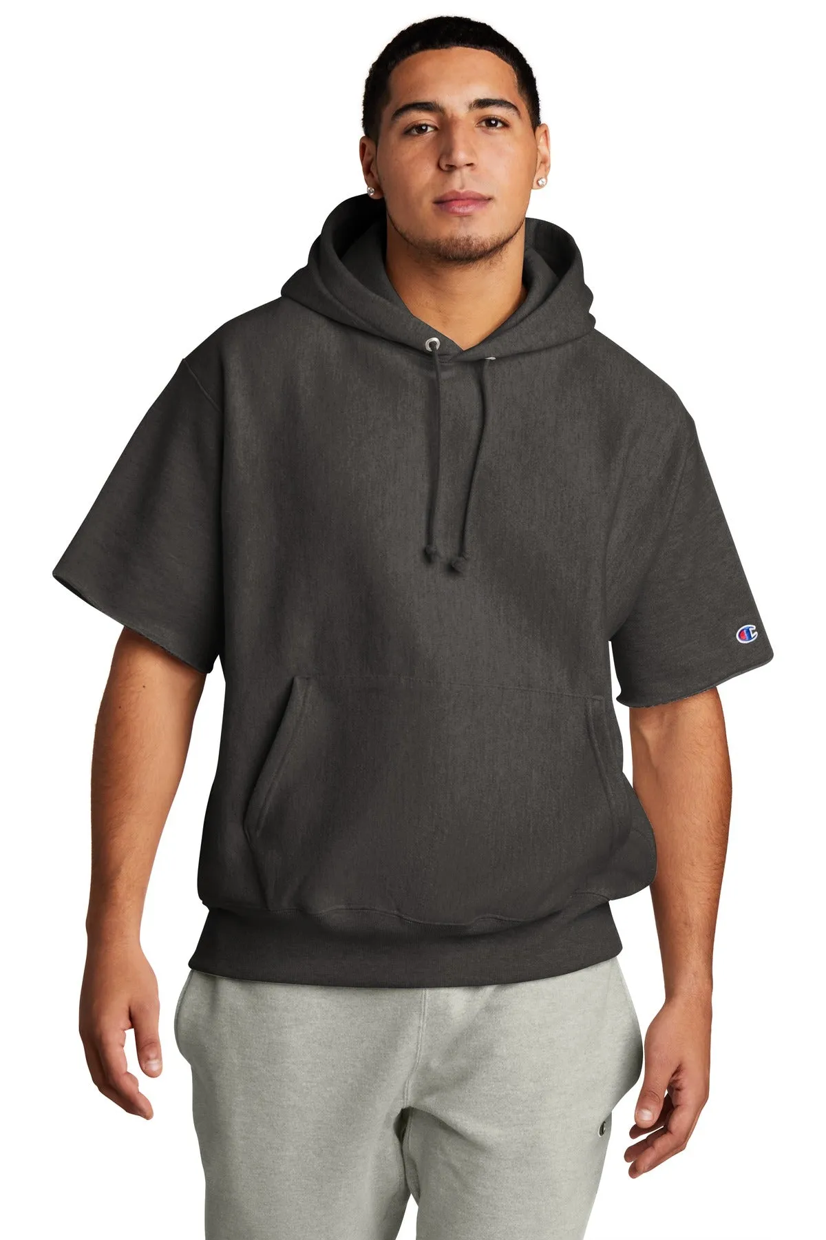 Champion Reverse Weave Short Sleeve Hooded Sweatshirt