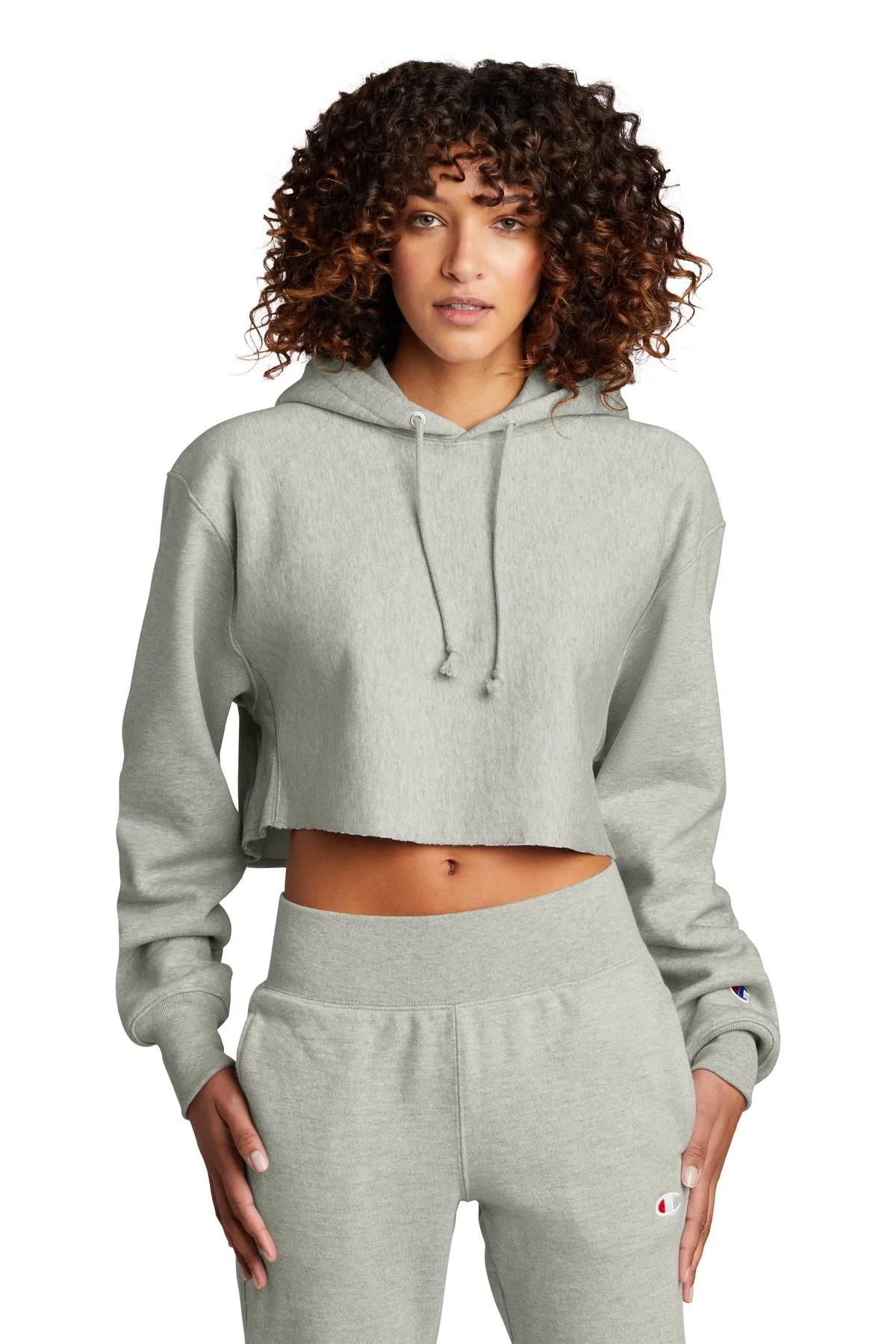 Champion Women's Reverse Weave Cropped Cut-Off Hooded Sweatshirt