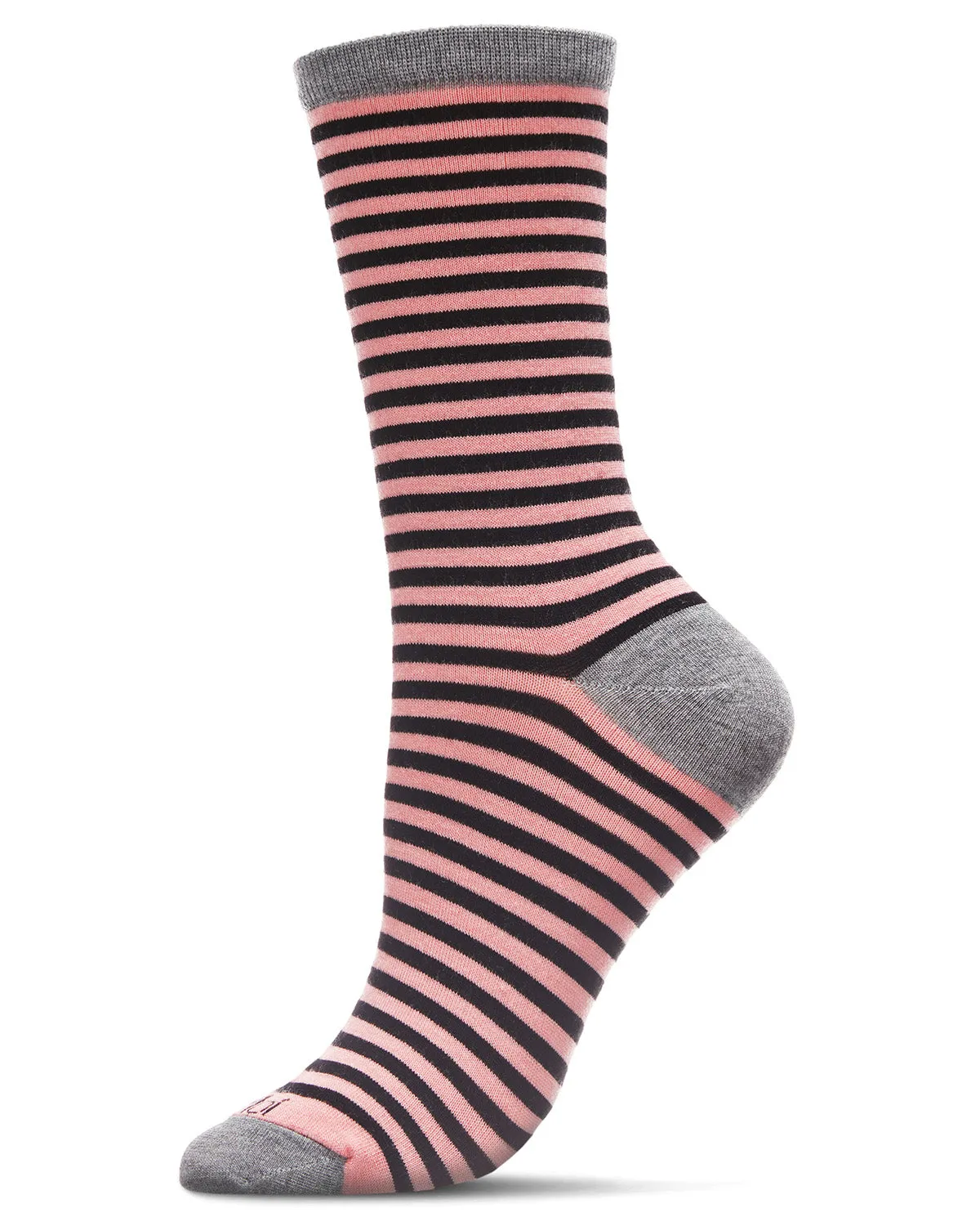 Colorful Stripes Bamboo Blend Crew Socks