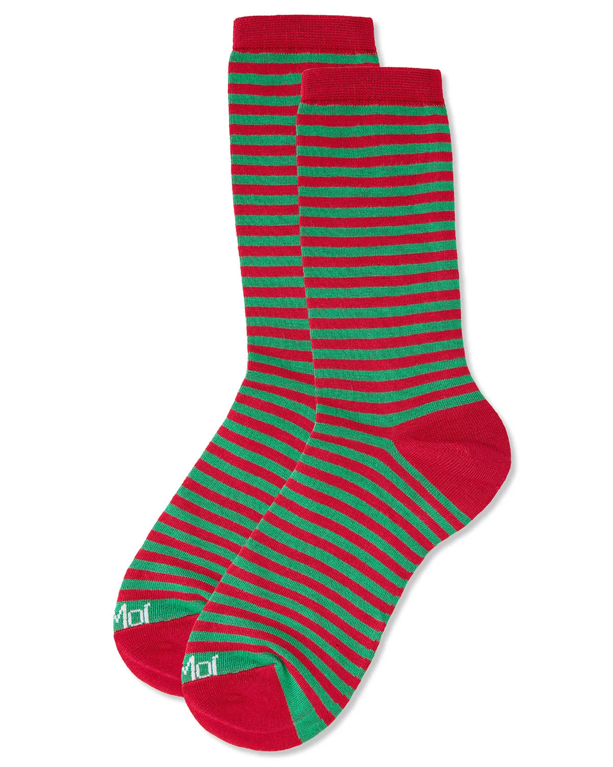 Colorful Stripes Bamboo Blend Crew Socks