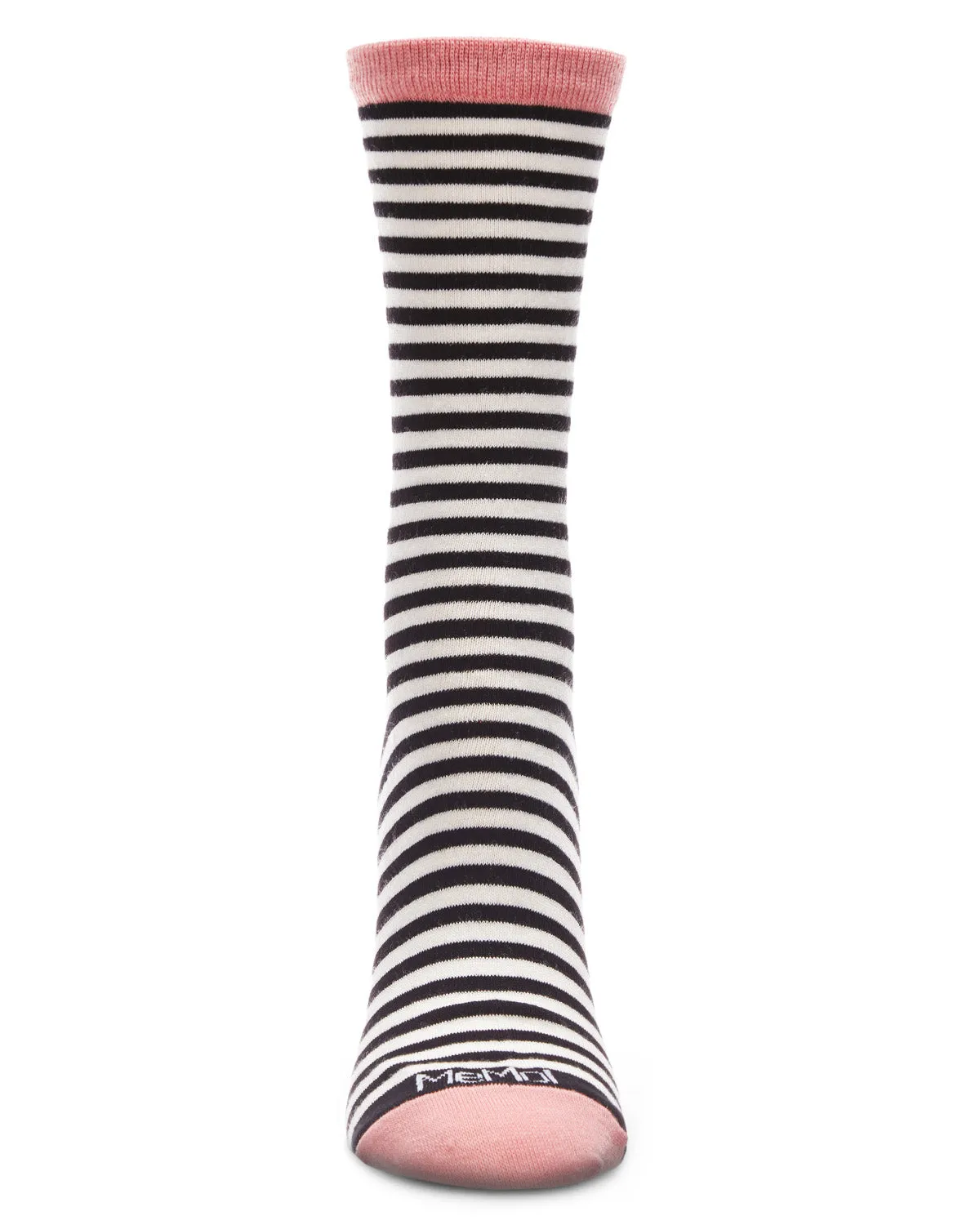 Colorful Stripes Bamboo Blend Crew Socks