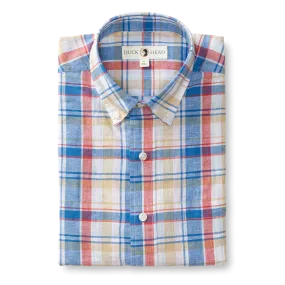 Conolly Plaid Linen Cotton Oxford Sport Shirt