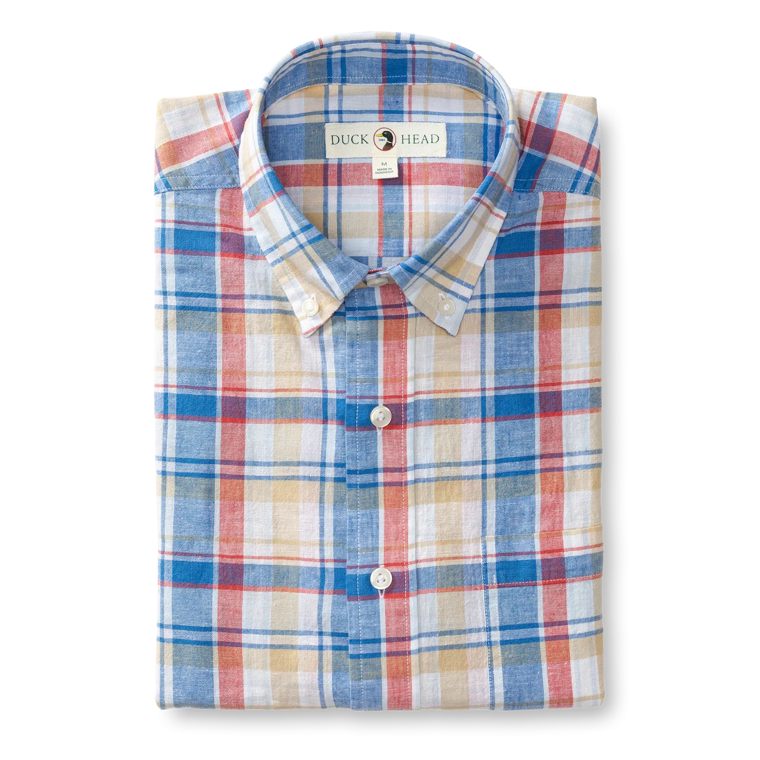 Conolly Plaid Linen Cotton Oxford Sport Shirt