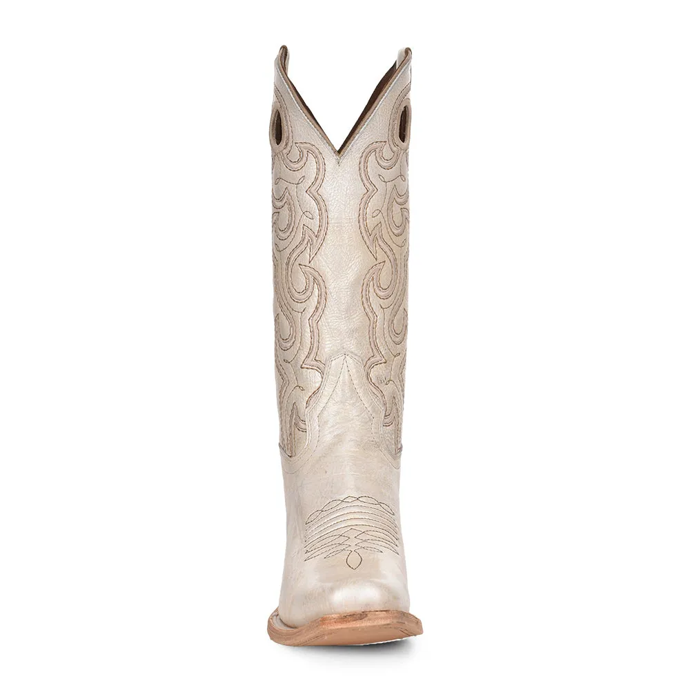 Corral L6007 Handcrafted Pearl Cutout & Embroidery Square Toe Cowgirl Boots