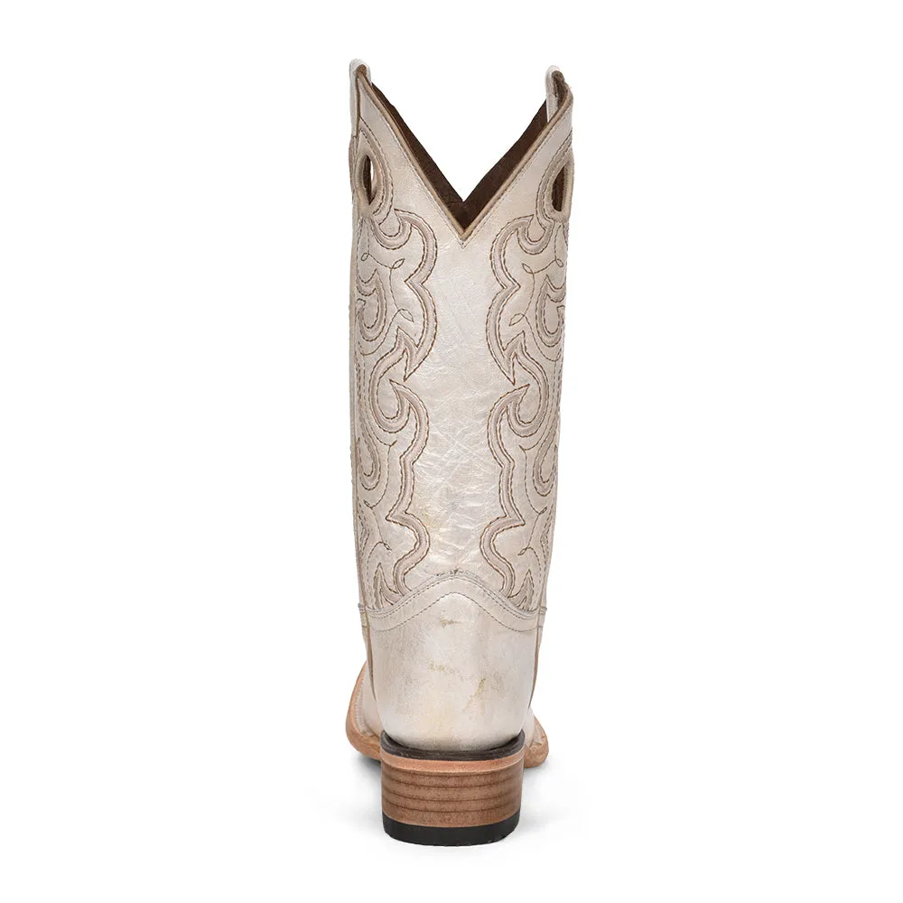 Corral L6007 Handcrafted Pearl Cutout & Embroidery Square Toe Cowgirl Boots