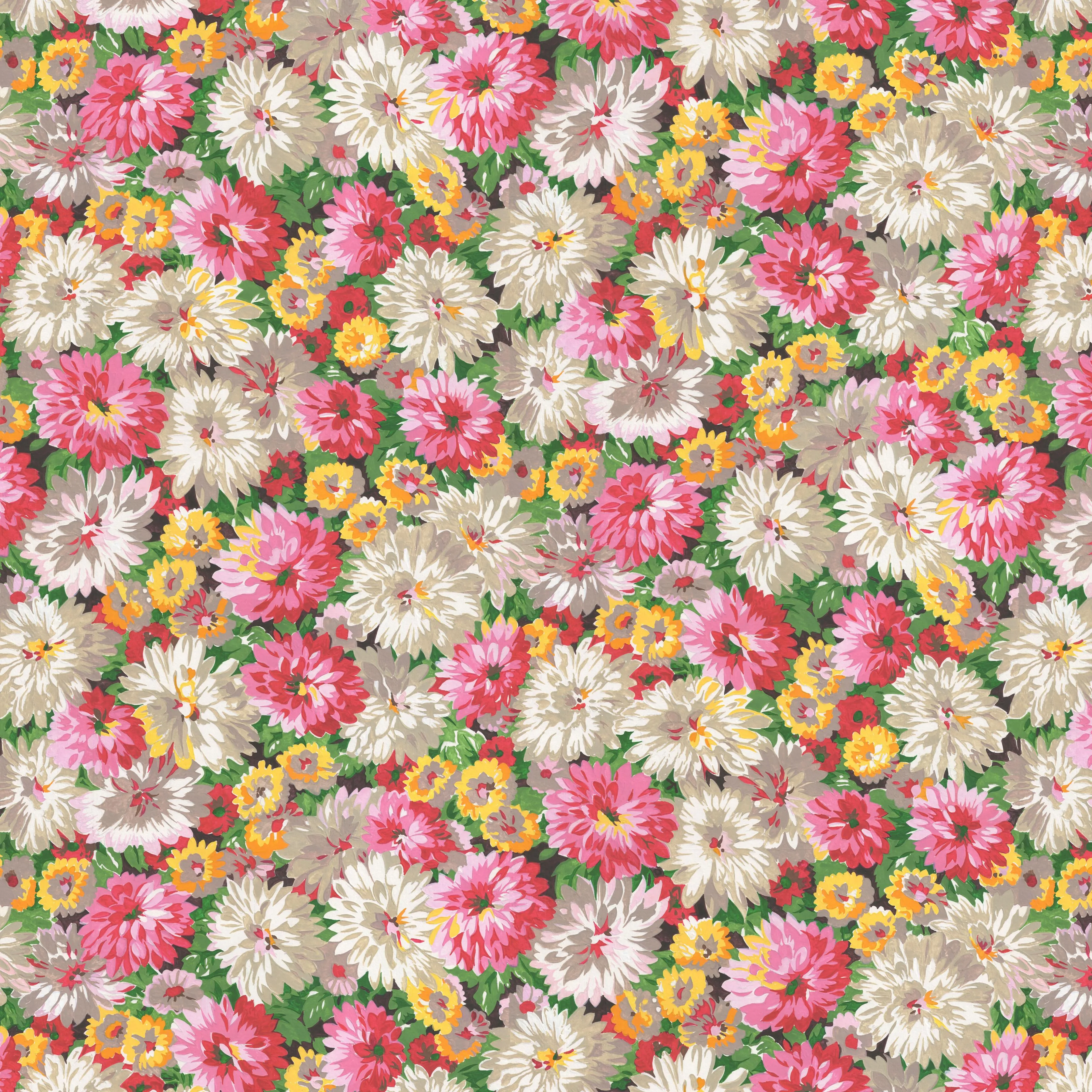 COTTAGE GARDEN  Daisy Extravaganza MULTI PWSL134 by Philip Jacobs SNOW LEOPARD) Priced per 25cm