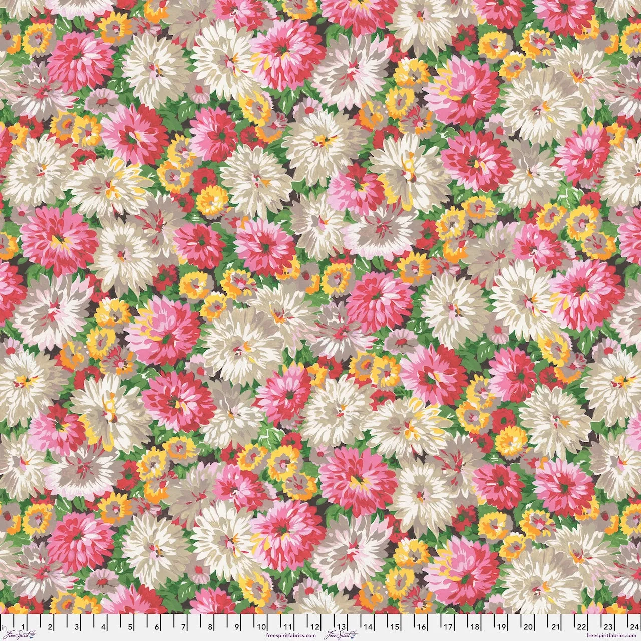 COTTAGE GARDEN  Daisy Extravaganza MULTI PWSL134 by Philip Jacobs SNOW LEOPARD) Priced per 25cm