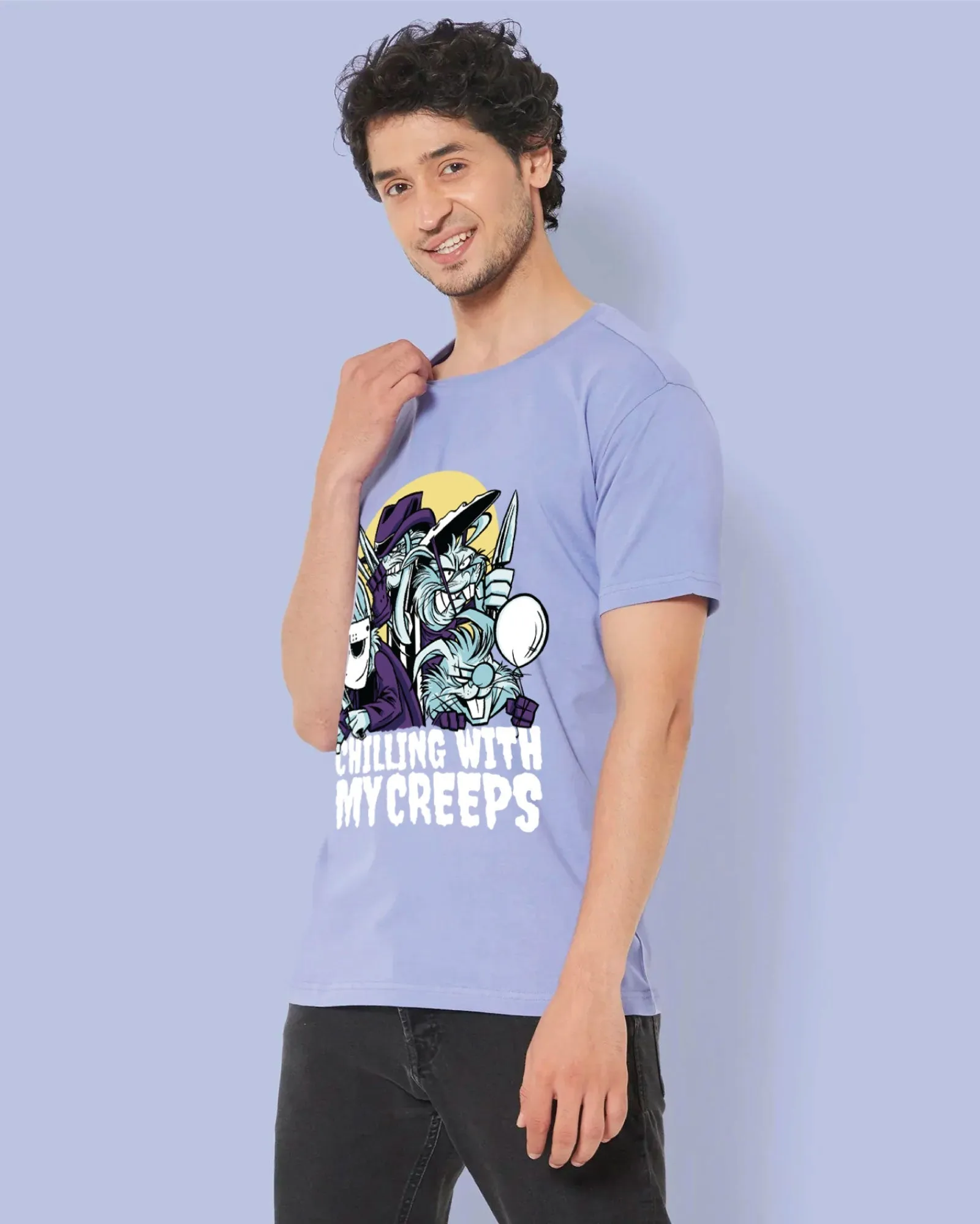 Creepsters Crew Neck: Periwinkle