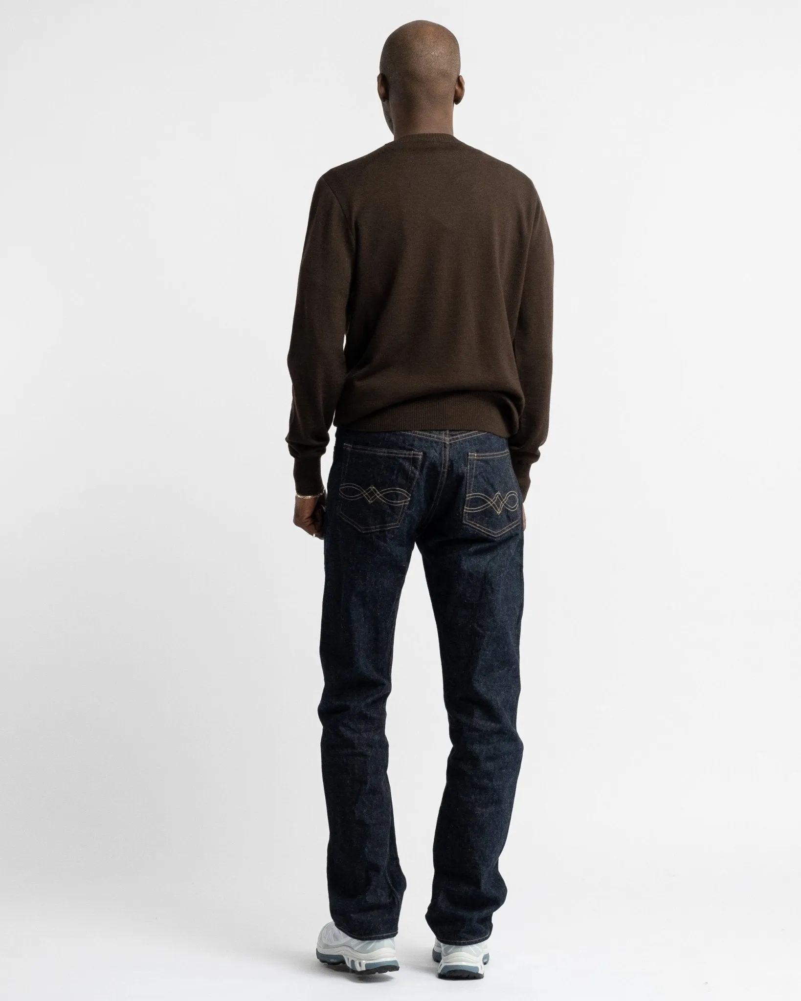 Crewneck Long Sleeve Merino Wool Brown