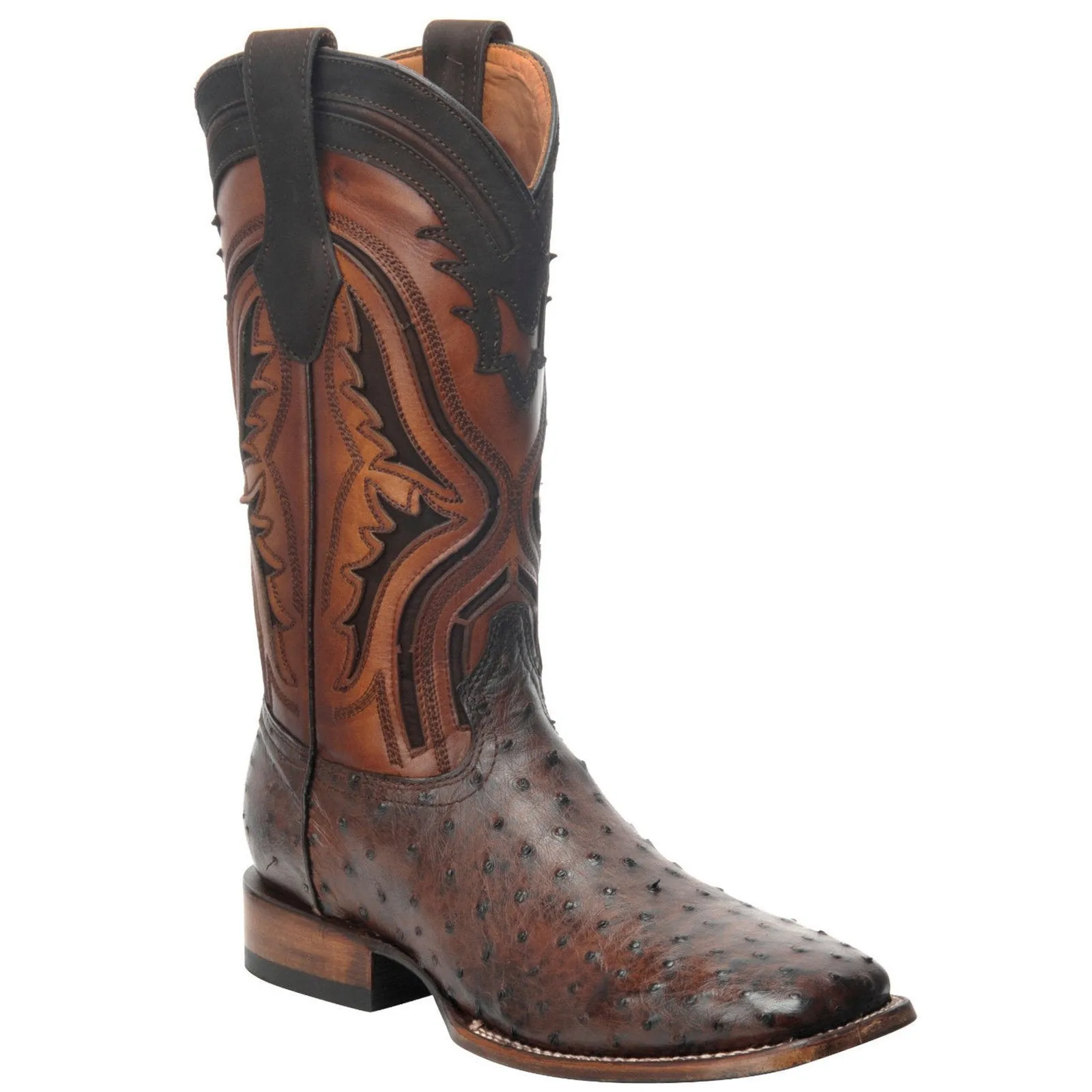 Cuadra Men's Everest Chocolate Ostrich Square Toe Boot