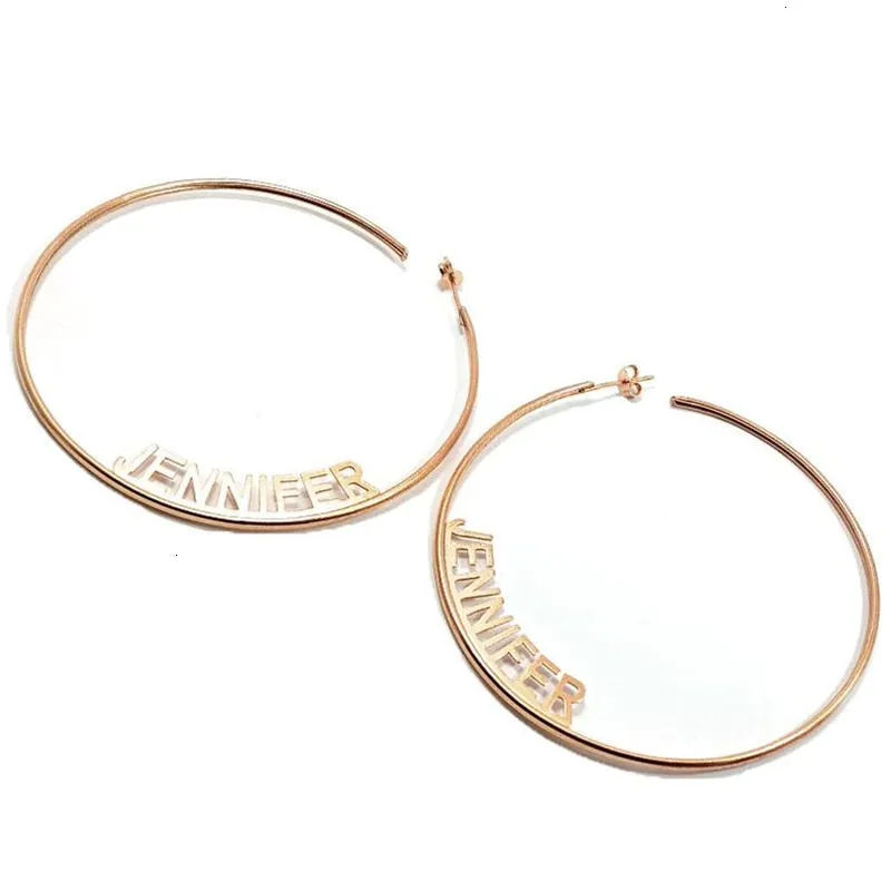 Custom Big Circle Hoop Earring For Woman- The Big And Small Hoop Earring