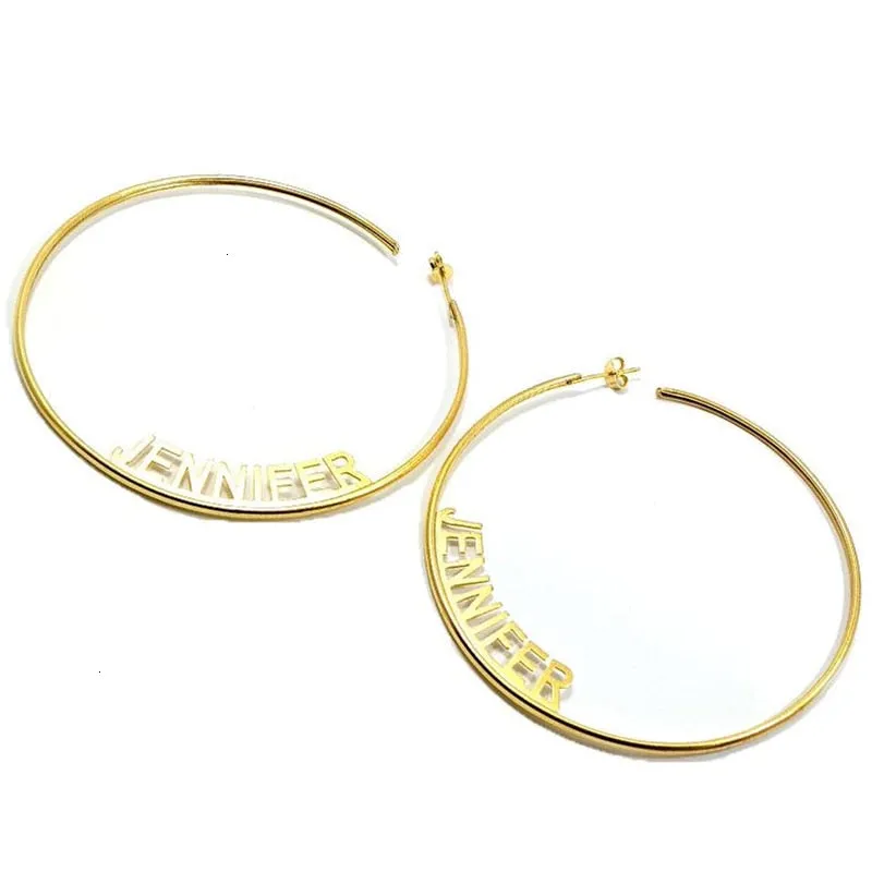 Custom Big Circle Hoop Earring For Woman- The Big And Small Hoop Earring