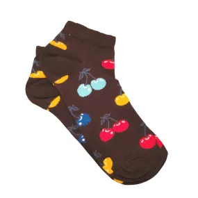 Cute Cherry Patterned Ankle Socks (Adult Medium - Women's Shoe Sizes 5-10)