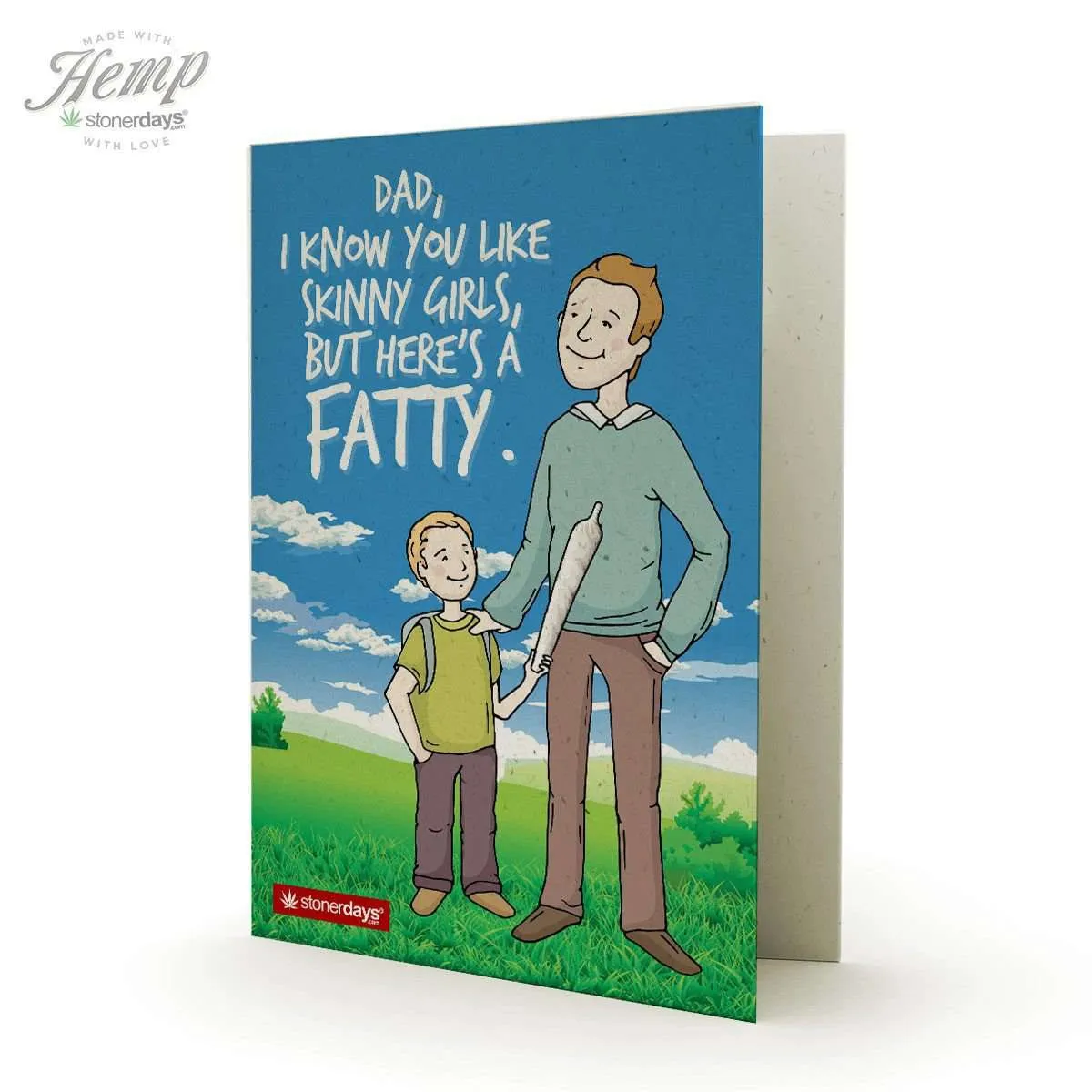 DAD LIKES SKINNY GIRLS HEMP GREETING CARD