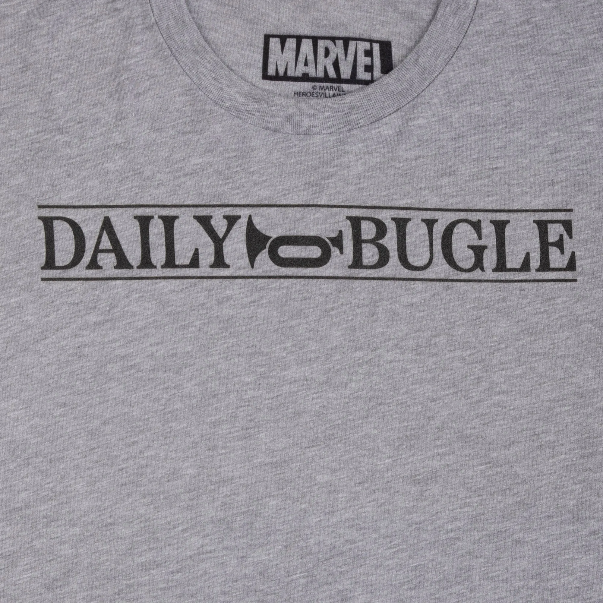 Daily Bugle Logo Heather Grey Tee