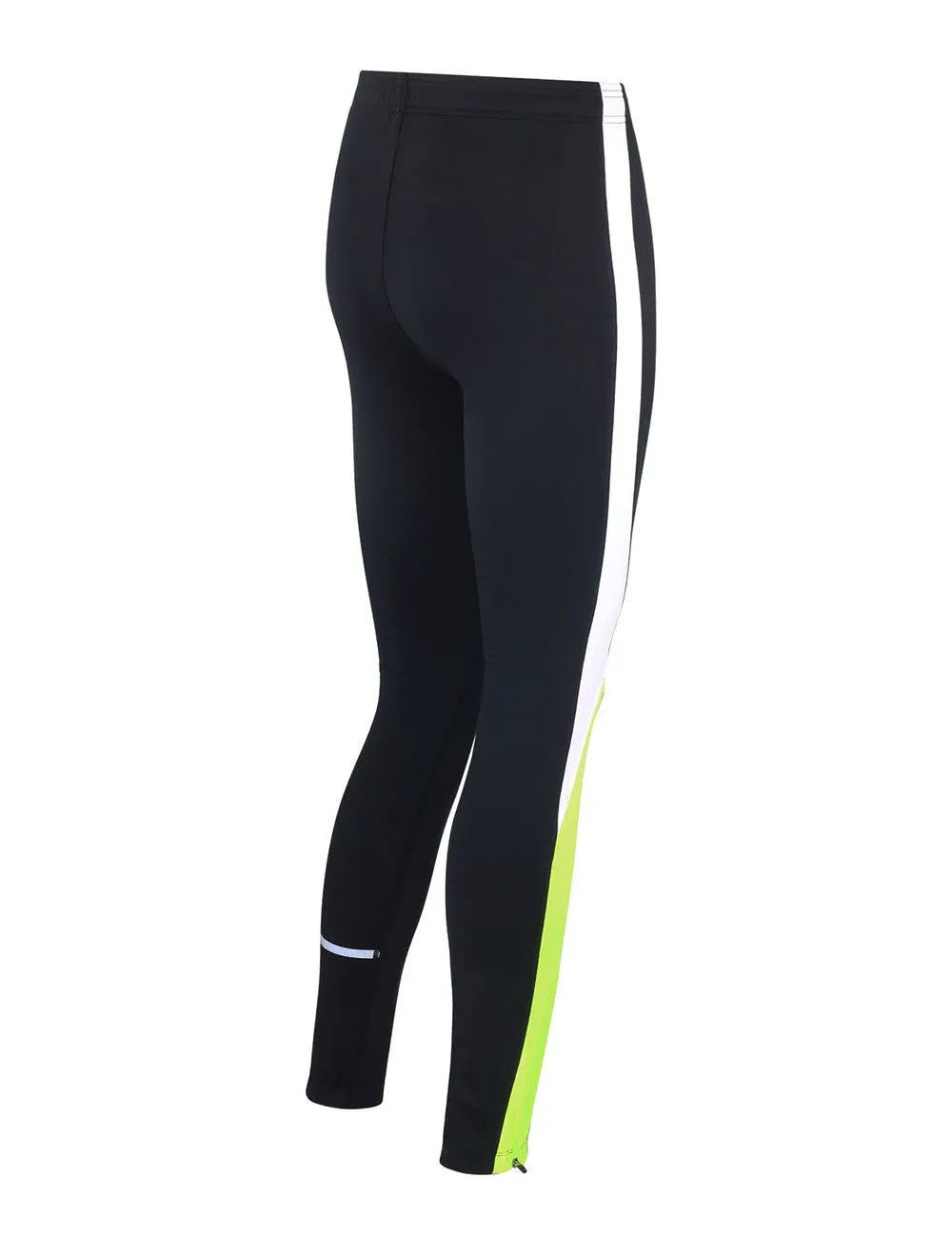 Damen Thermo Laufhose Tight Lang Schwarz-Neon Setprodukt