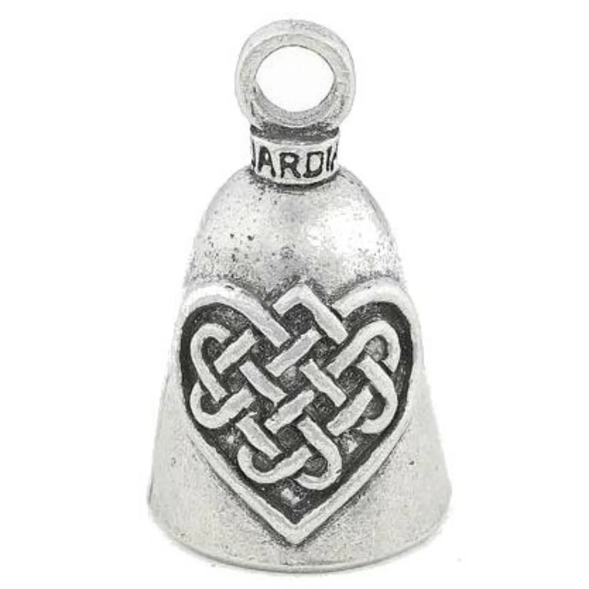 Daniel Smart Guardian Bell® Celtic Heart, Pewter, 1.5 x 1 in