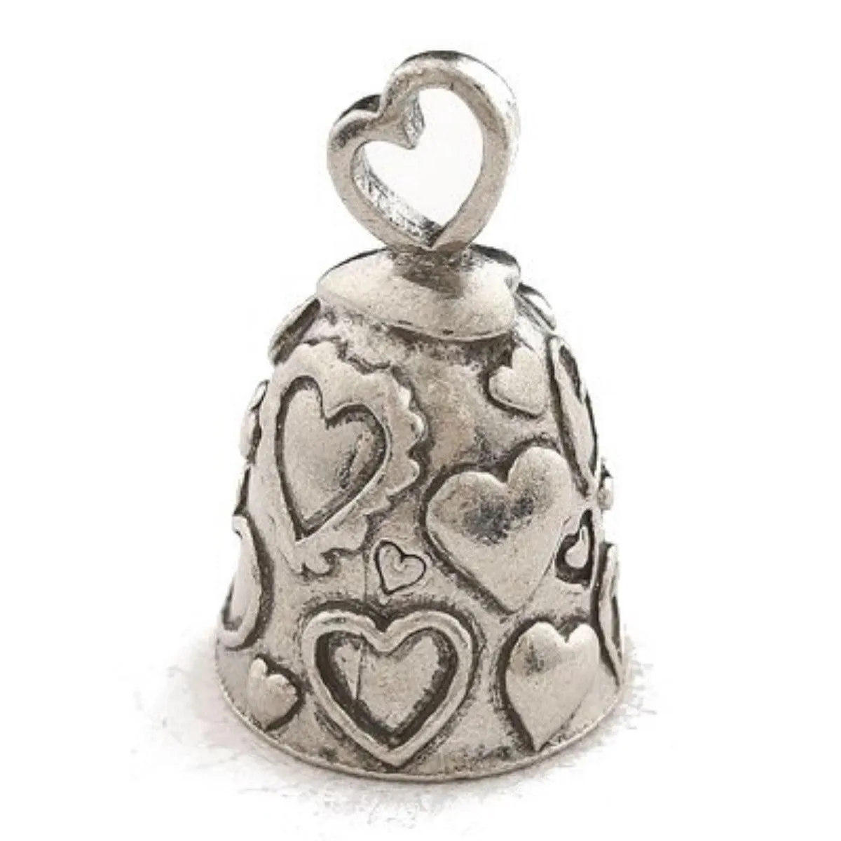 Daniel Smart Guardian Bell® Heart, Pewter, 1.5 x 1 in